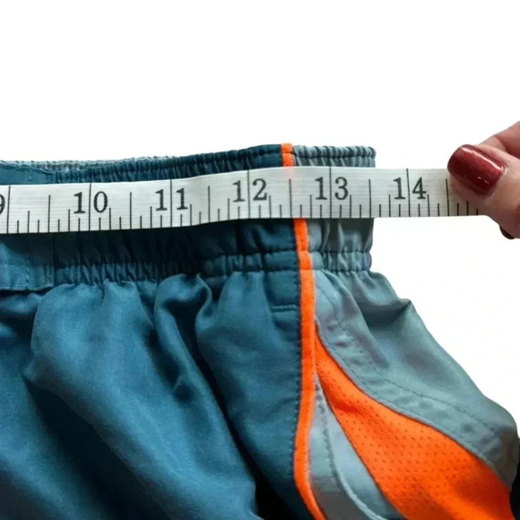 NIKE Men’s Swimming Trunks Size M Blue/Orange/Teal Travel Vacation N209 - Picture 7 of 8
